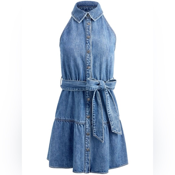 ALICE AND OLIVIA
Miranda Denim Mini Dress In Albee Vintage Blue size 10 - Picture 7 of 9